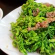 Bò ta xào rau theo mùa
