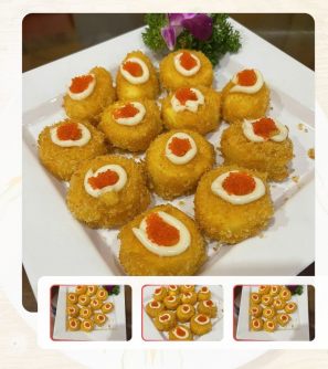 Đậu nhật chiên sốt trứng cua