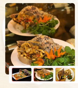 Ốc hoàng hậu hấp tỏi 