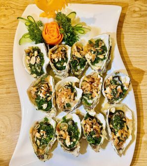 Hàu nướng mỡ hành 