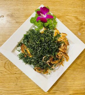 Mực chiên lá lốt 