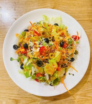 Salad cải mầm dầu giấm oliu