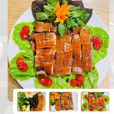 Heo sữa quay giòn bì 