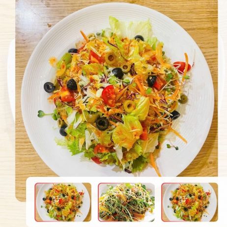 Salad cải mầm dầu giấm oliu